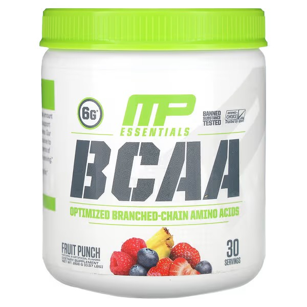 MusclePharm Essentials BCAA, Fruit Punch, 0.57 lbs