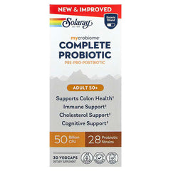 Solaray, Mycrobiome®, Complete Probiotic, Adult 50+, 30 VegCaps