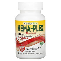 NaturesPlus, Hema-Plex, Mixed Berry, 60 Chewables