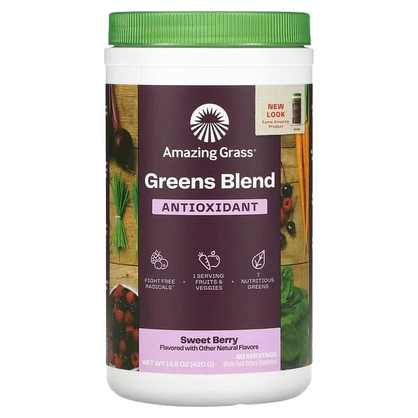 Greens Blend, Antioxidant, Sweet Berry, 14.8 oz (420 g) , Amazing Grass