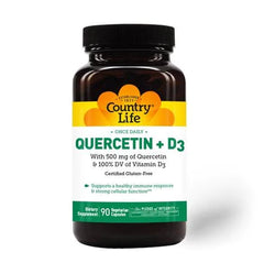 Country Life Quercetin + D3 - 90 Vegetarian Capsules