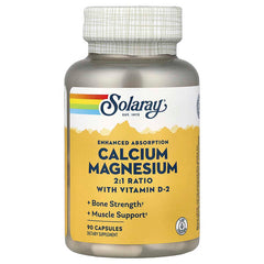Solaray, Enhanced Absorption, Calcium Magnesium, 90 Capsules