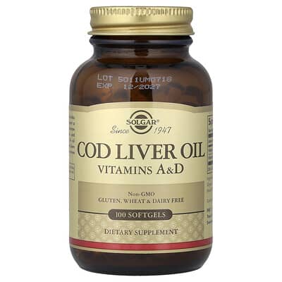 Solgar, Cod Liver Oil, Vitamins A & D, 100 Softgels