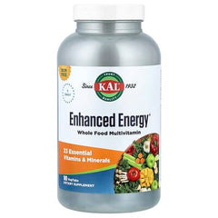 KAL, Enhanced Energy, Whole Food Multivitamin, Iron Free, 180 Vegetarian Tablets