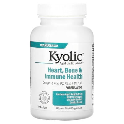 Kyolic, Heart, Bone & Immune Health, 90 Softgels
