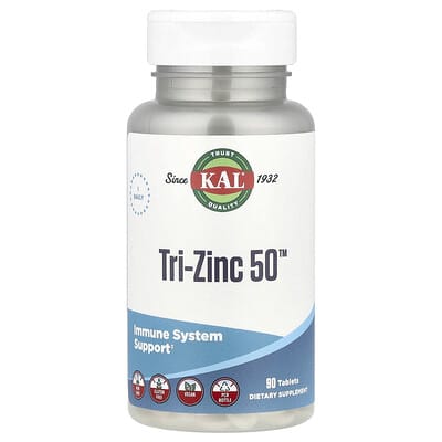KAL, Tri-Zinc 50™, 90 Tablets (50 mg per Tablet)