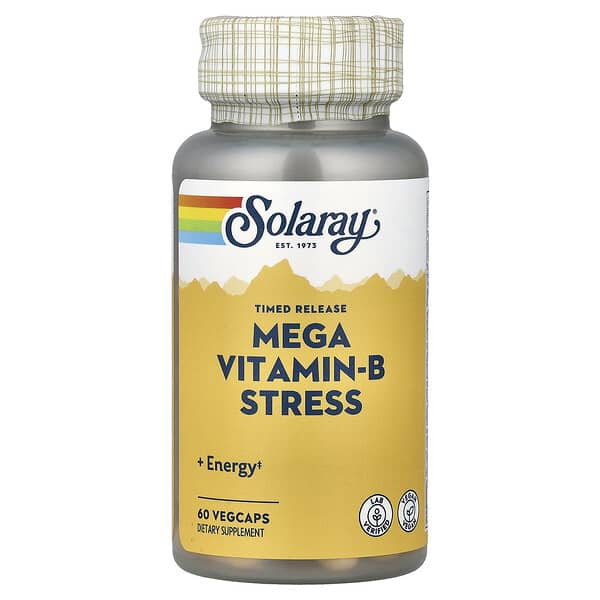 Solaray, Timed Release, Mega Vitamin-B Stress, 60 VegCaps