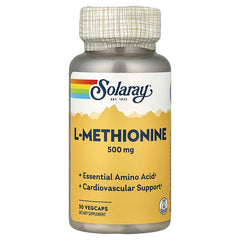 Solaray, L-Methionine, 500 mg, 30 VegCaps