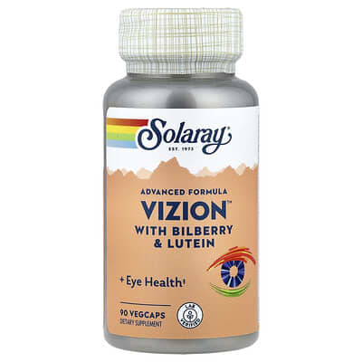 Solaray Advanced Formula Vizion with Bilberry and Lutein, 90 VegCaps