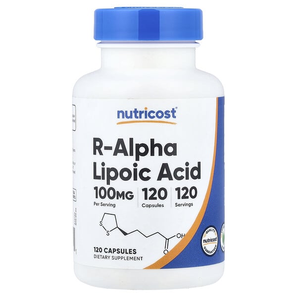 Nutricost, R-Alpha Lipoic Acid , 100 mg , 120 Capsules