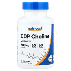Nutricost, CDP Choline, Citicoline, 60 Capsules