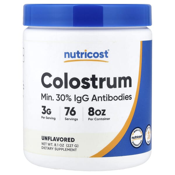 Nutricost, Colostrum, Unflavored, 8.1 oz (227 g)