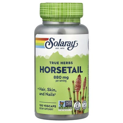 Solaray, True Herbs, Horsetail, 100 VegCaps (440 mg per Capsule)