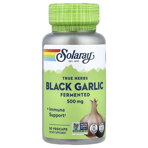 Solaray, True Herbs, Black Garlic, Fermented, 500 mg, 50 VegCaps