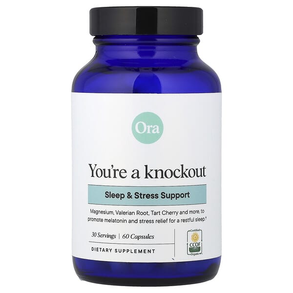 Ora, You're a Knockout, Sleep & Stress Support, 60 Capsules