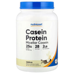 Nutricost, Casein Protein, Vanilla, 2 lb (907 g)