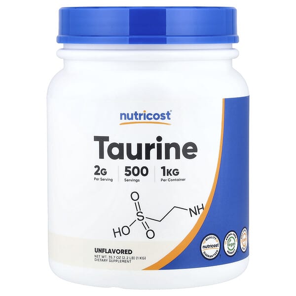 Nutricost, Taurine, Unflavored, 35.7 oz (1 kg)