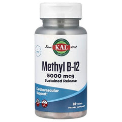 KAL, Methyl B-12, Sustained Release, 5,000 mcg, 60 Tablets