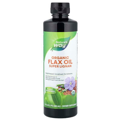 Nature's Way, Organic Flax Oil, Super Lignan, 16 fl oz (480 ml)