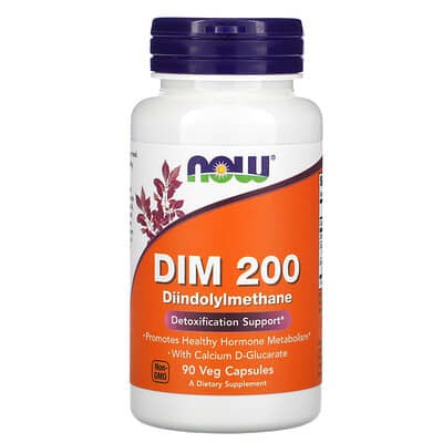 NOW Foods DIM 200, 90 Veg Capsules,  dim 200 now