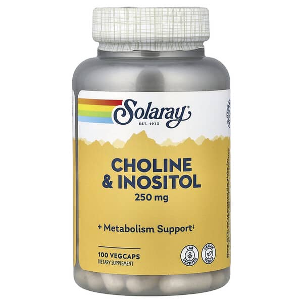 Solaray, Choline & Inositol, 100 VegCaps