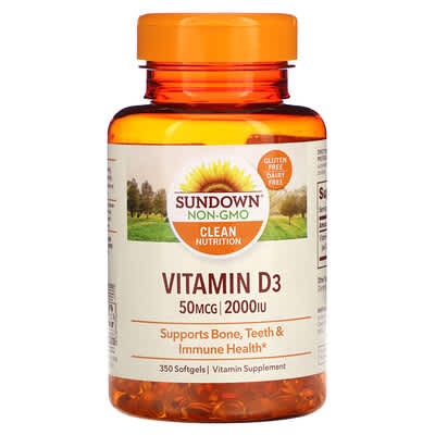 Sundown Naturals, Vitamin D3, 50 mcg (2,000 IU), 150 Softgels