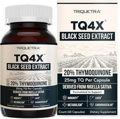 Triquetra 20% Thymoquinone Black Seed Oil Extract Capsules, thymoquinone extract, thymoquinone black seed oil, buy thymoquinone, 60 Capsules