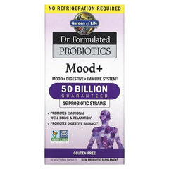 dr formulated probiotics mood, +, 60 Vegetarian Capsules, Garden of Life