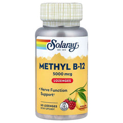 Solaray, Methyl B-12 Lozenges, Natural Lemon Raspberry , 5,000 mcg, 60 Lozenges (Discontinued Item)