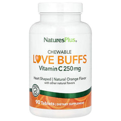 NaturesPlus, Chewable Love Buffs, Vitamin C, Natural Orange, 90 Tablets