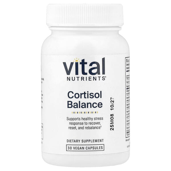 Vital Nutrients, Cortisol Balance, 30 Vegan Capsules