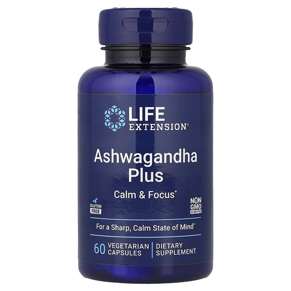 Life Extension, Ashwagandha Plus , 60 Vegetarian Capsules