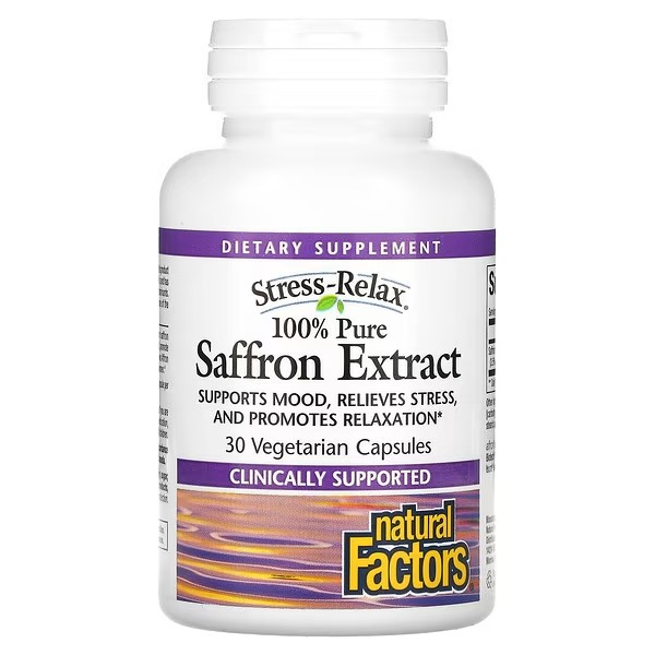 natural factors saffron, Extract, Stress Relax, 28 mg 30 Vegetarian Capsules