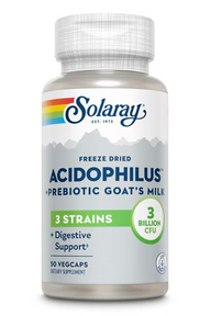 Solaray Acidophilus Plus Prebiotic Goat's Milk -- 3 billion CFU - 50 VegCaps