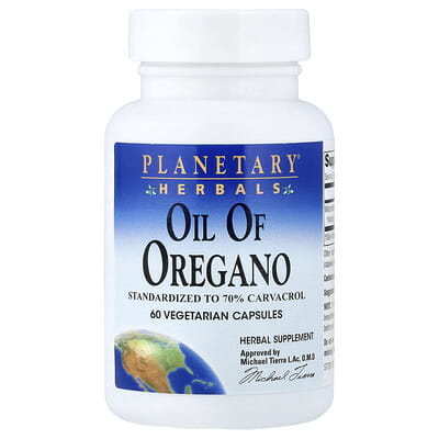 Planetary Herbals, Oil Of Oregano, 60 Vegetarian Capsules (45 mg per Capsule)