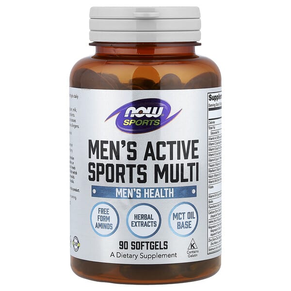 NOW Foods, Sports, Men's Active Sports Multi, 90 Softgels