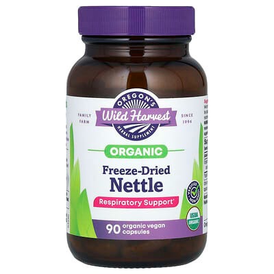 Oregon's Wild Harvest, Organic Freeze-Dried Nettle, 600 mg, 90 Organic Vegan Capsule (300 mg per Capsule)