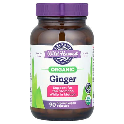 Oregon's Wild Harvest, Organic Ginger, 1,000 mg, 90 Vegan Capsules (500 mg per Capsule)