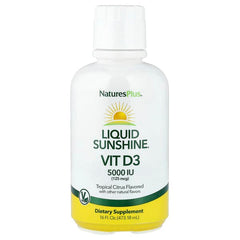 NaturesPlus, Liquid Sunshine®, Vitamin D3, Tropical Citrus, 16 fl oz (473.18 ml)