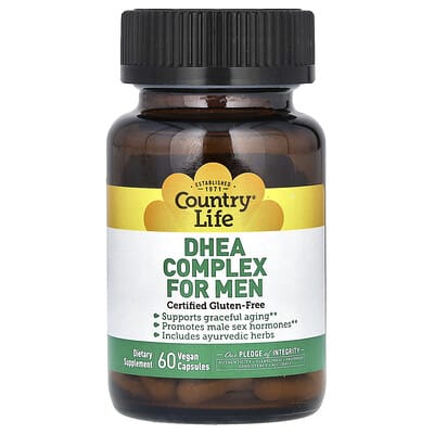 Country Life, DHEA Complex for Men, 60 Vegan Capsules