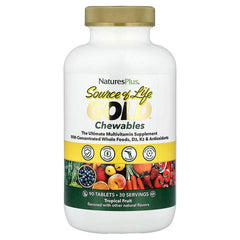 NaturesPlus, Source of Life Gold® Chewables, Tropical Fruit , 90 Tablets