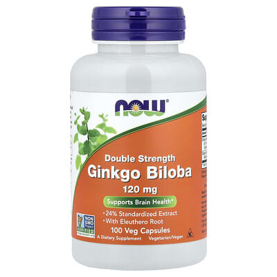 NOW Foods, Ginkgo Biloba With Eleuthero Root, 100 Veg Capsules