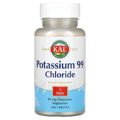 KAL, Potassium 99 Chloride, 99 mg, 100 Tablets