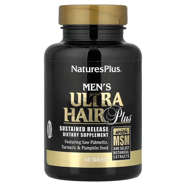 NaturesPlus, Men's Ultra Hair® Plus, With MSM and Select Botanical Extracts, 60 Tablets