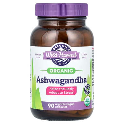 Oregon's Wild Harvest, Organic Ashwagandha, 1,200 mg, 90 Organic Vegan Capsules (400 mg per Capsule)