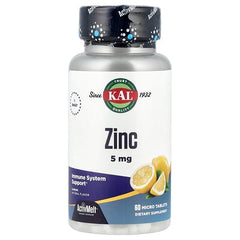 KAL, Zinc, Lemon, 5 mg, 60 Micro Tablets