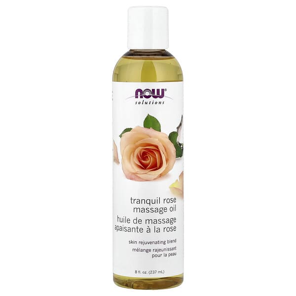 NOW Foods, Solutions, Tranquil Rose Massage Oil, 8 fl oz (237 ml)