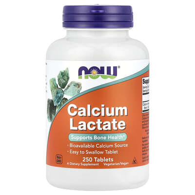 NOW Foods, Calcium Lactate, 250 Tablets (85 mg per Tablet)
