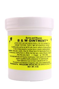 B and W Ointment , (Burn and Wound ointment) Amish Made, Natural Burn Cream, 4oz
