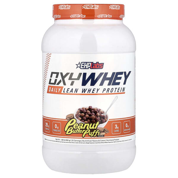 EHPlabs, OxyWhey, Daily Lean Whey Protein, Peanut Butter Puffs, 1.98 lb (900 g)